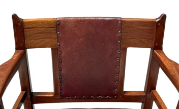 Jac. van den Bosch Arts & Crafts Club Chair for 't Binnenhuis Amsterdam, 1900s